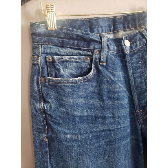 Re/Done Jean Mens 32x32 Blue Button Fly Straight Fit Comfort Stretch NEW - Picture 3 of 8